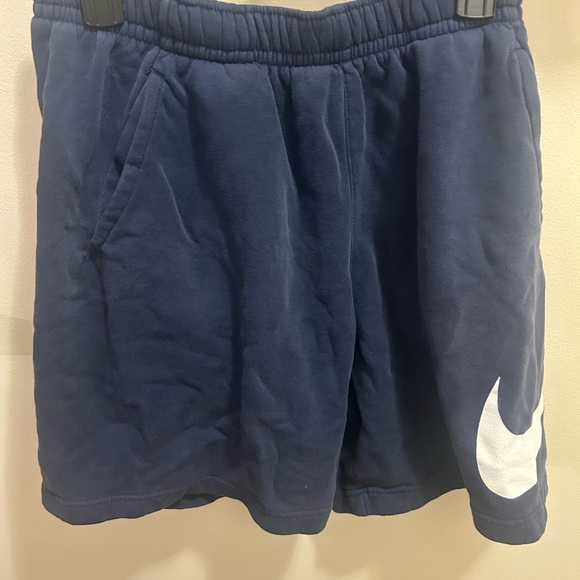 Nike Dark Blue Shorts with White Logo - Picture 1 of 3